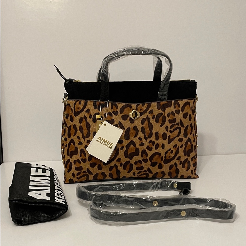 Aimee Kestenberg Animal Print Crossbody/Shoulder Bag With Top Handles